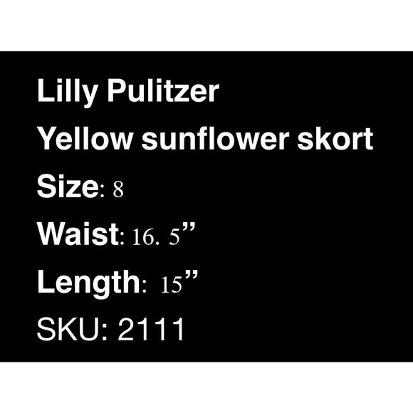 NWT Lilly Pulitzer Gardner Mini Skort- limoncello sunbelievable size 8 - Picture 8 of 8